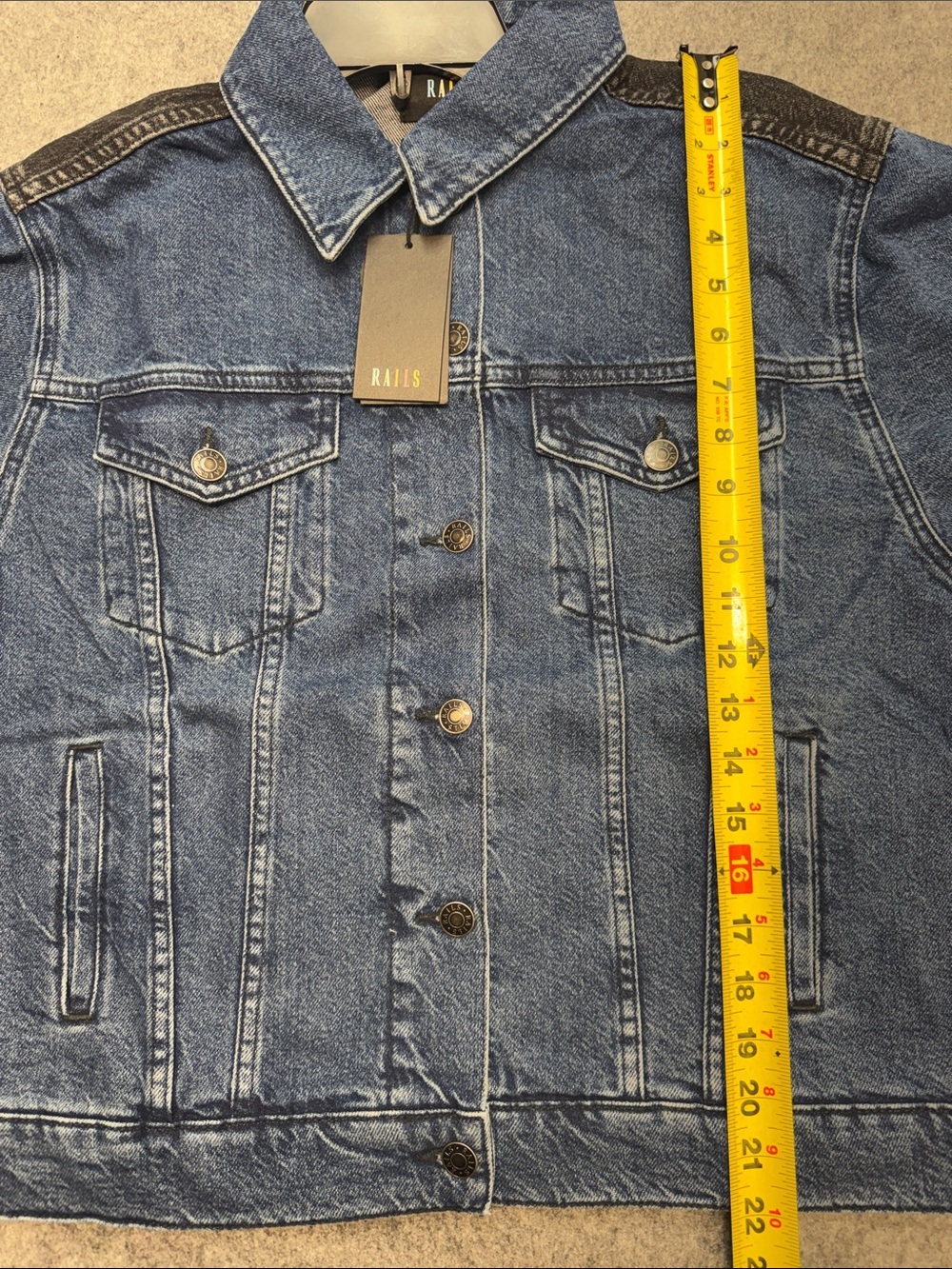 Rails the mulholland gemini color block jean jacket nwt - Picture 4 of 7